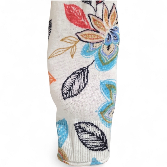 Daniel Rainn Cristiana Floral Print Linen Blend Open Front Cardigan Size L... - Picture 6 of 16